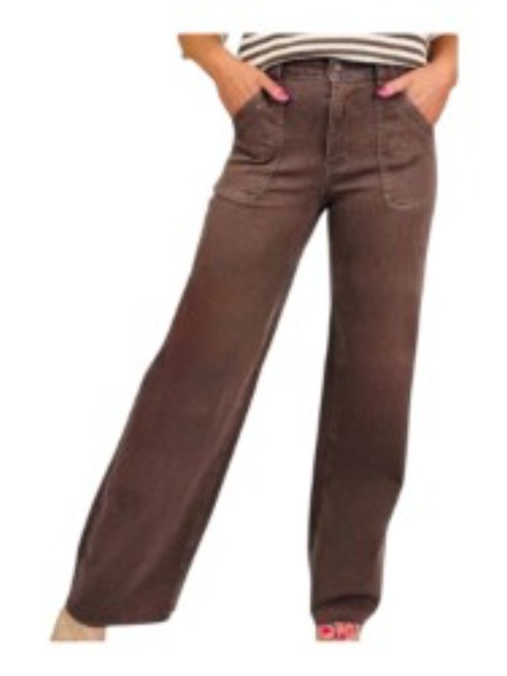 Judy Blue Retro Wide Jeans in Chocolate 25